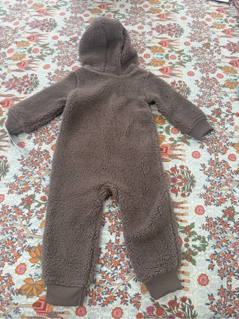 Carter’s baby bear sherpa jumpsuit